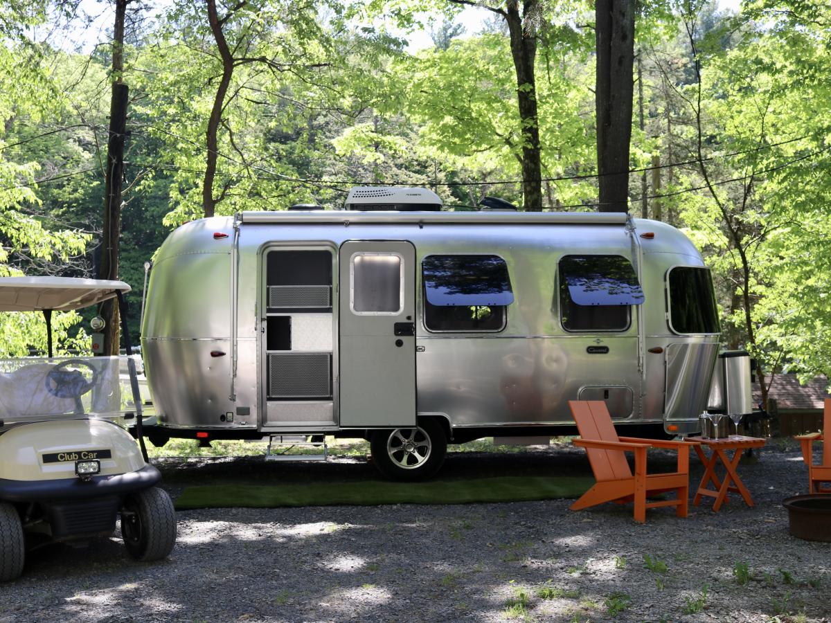 This New Glamping Resort in New York's Catskills Is the Perfect Fall Escape  — With Airstreams, Fire Pits, and Foliage Galore