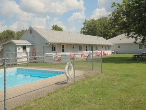 pool and motel