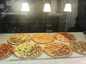 Stellas Pizza in Window