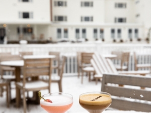 Cocktails in the snow