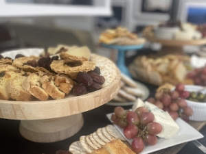 Pastries and fruit spread