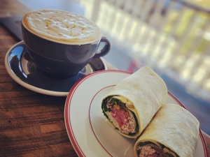 Red Star Cafe and Bakery - Coffee and a wrap