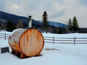 Sauna in the snow