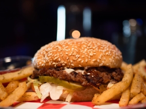 burger and fries