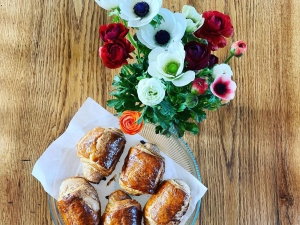 pastries and flowers