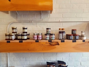 Shelves with varied groceries 