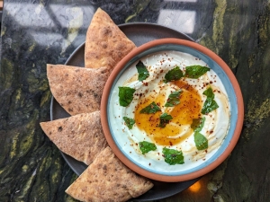 whipped feta and pita