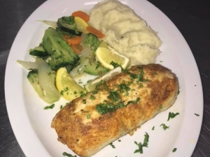 Tilapia with crabmeat stuffing