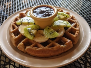 Waffle with fruit