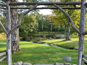 wooden archway