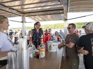 patrons enjoying bar