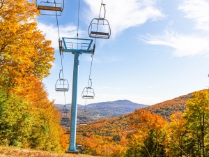 chairlift in the fall