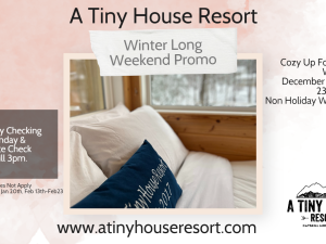 Winter weekend getaway at A Tiny House Resort Travel Deal