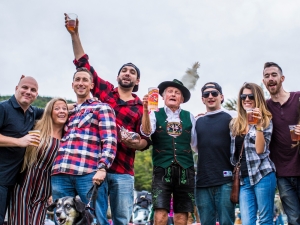 group at oktoberfest