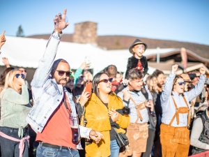 people cheering