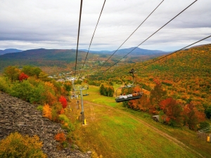 skyride with fall foliage 