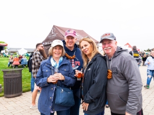 two couples with beer 